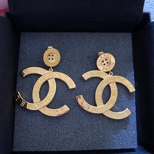 Authentic Chanel CC dangle earrings